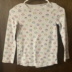 Jumping Beans Multicolor Owl Print Long Sleeve Thermal Tee